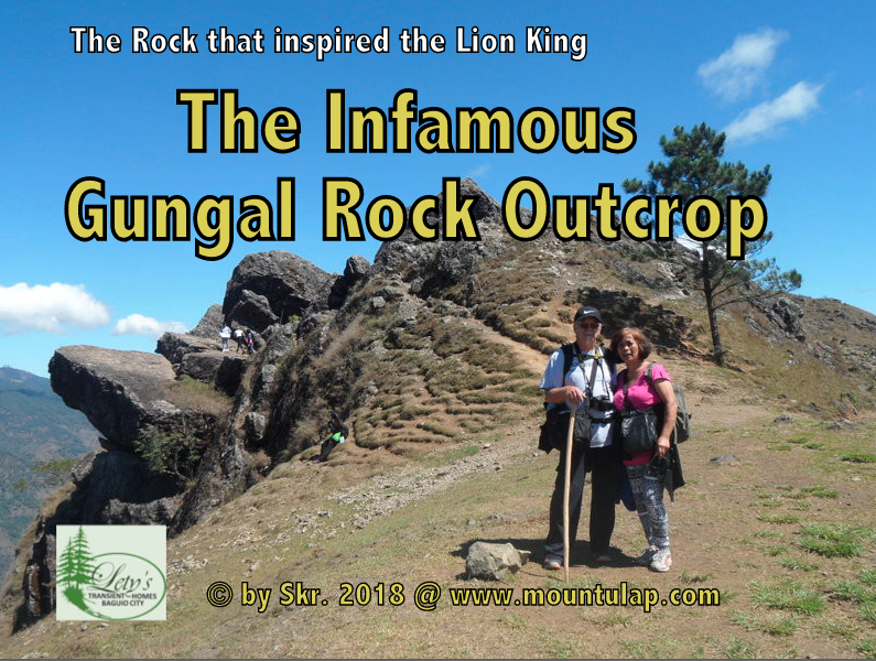 A Gungal Rock is the visual highlight of hiking Mount Ulap Eco-Trail along the Ampucao Sta. Fe Mountain ridges 