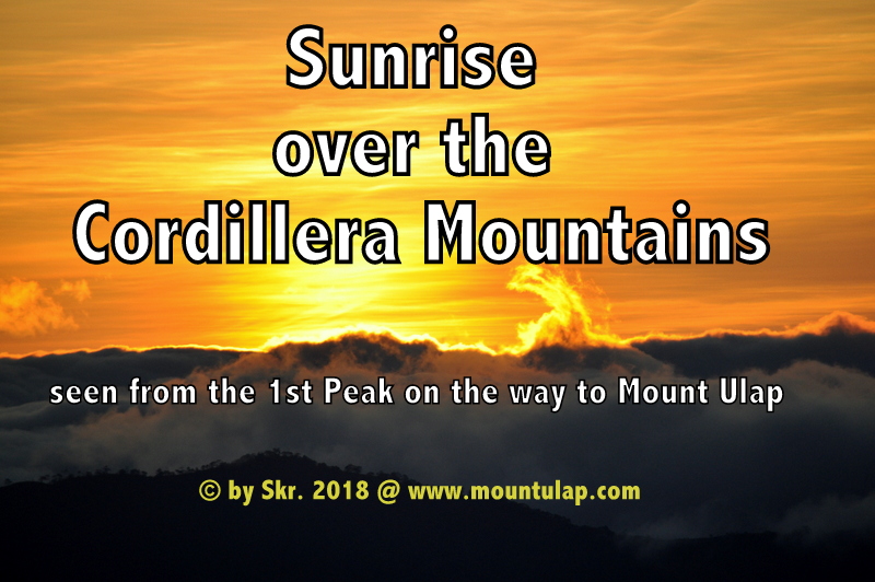 At last Sunrise at dawn over the Cordillera Mountain ranges on a cold Sunday dawn 6:12 am by 14ºC viewed from Ambanaw Paway 1st Peak. 