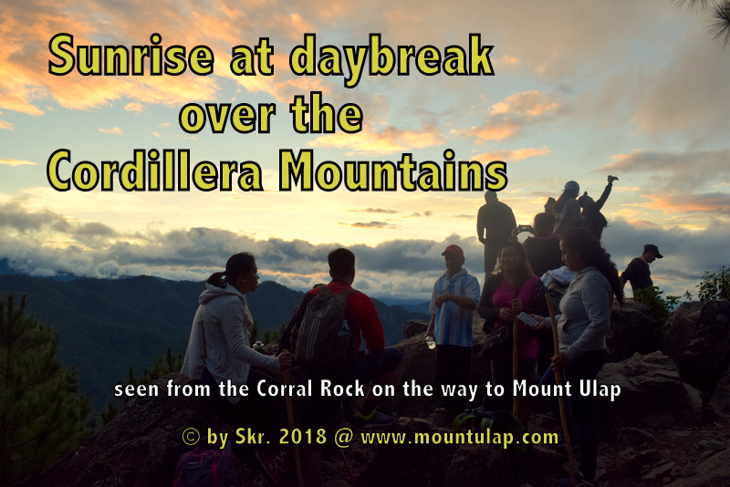 Corral Rock is the second tourist destination within the Ampucao - Santa Fe Mountain range for hikers on Mount Ulap  Eco-Trail.