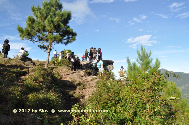 A scenic view of the mountain town of Baguio City hikers will have on the mountain rock The Plateau hiking on Mount Ulap Eco-Trail. 